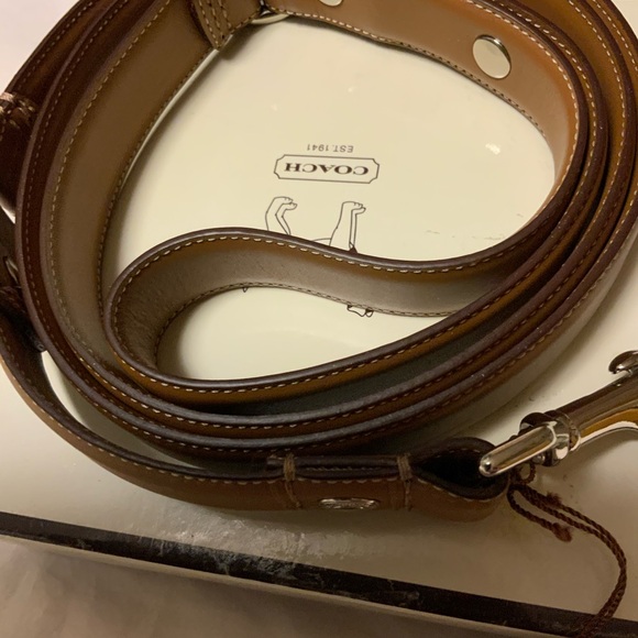 New with Tags Coach Light Brown 54” Dog Leash Below $350 Sz L Below $350 Retail - Picture 7 of 10